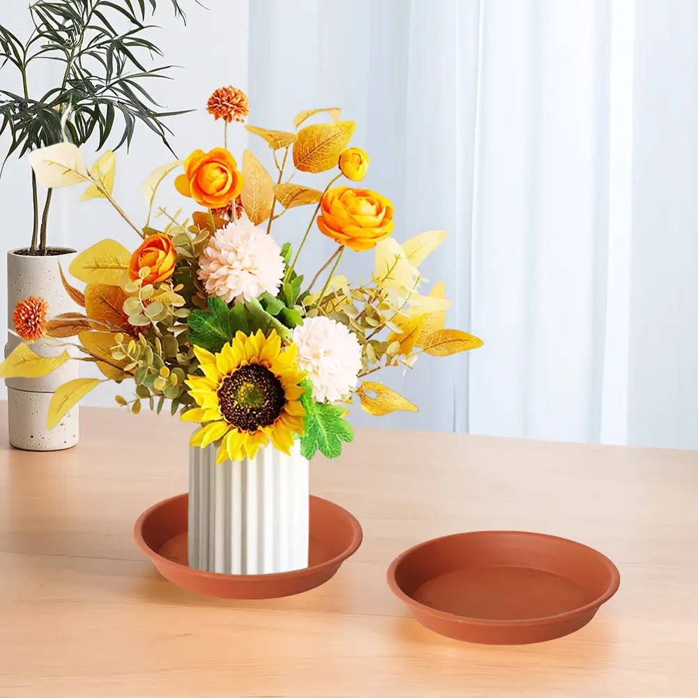 5Pcs Flower Pot Saucers Diameter 28cm Indoor Plant Pot Tray Round Flower Pot Trays for Garden Balcony Flower Pots Accessories