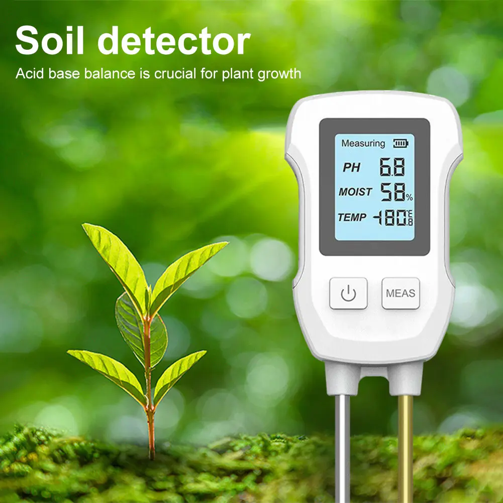3in1 Soil PH Value Ambient Temperature Humidity Test Meter Indoor Potted Plant Measuring Instrument Cultivation Gardening Tools