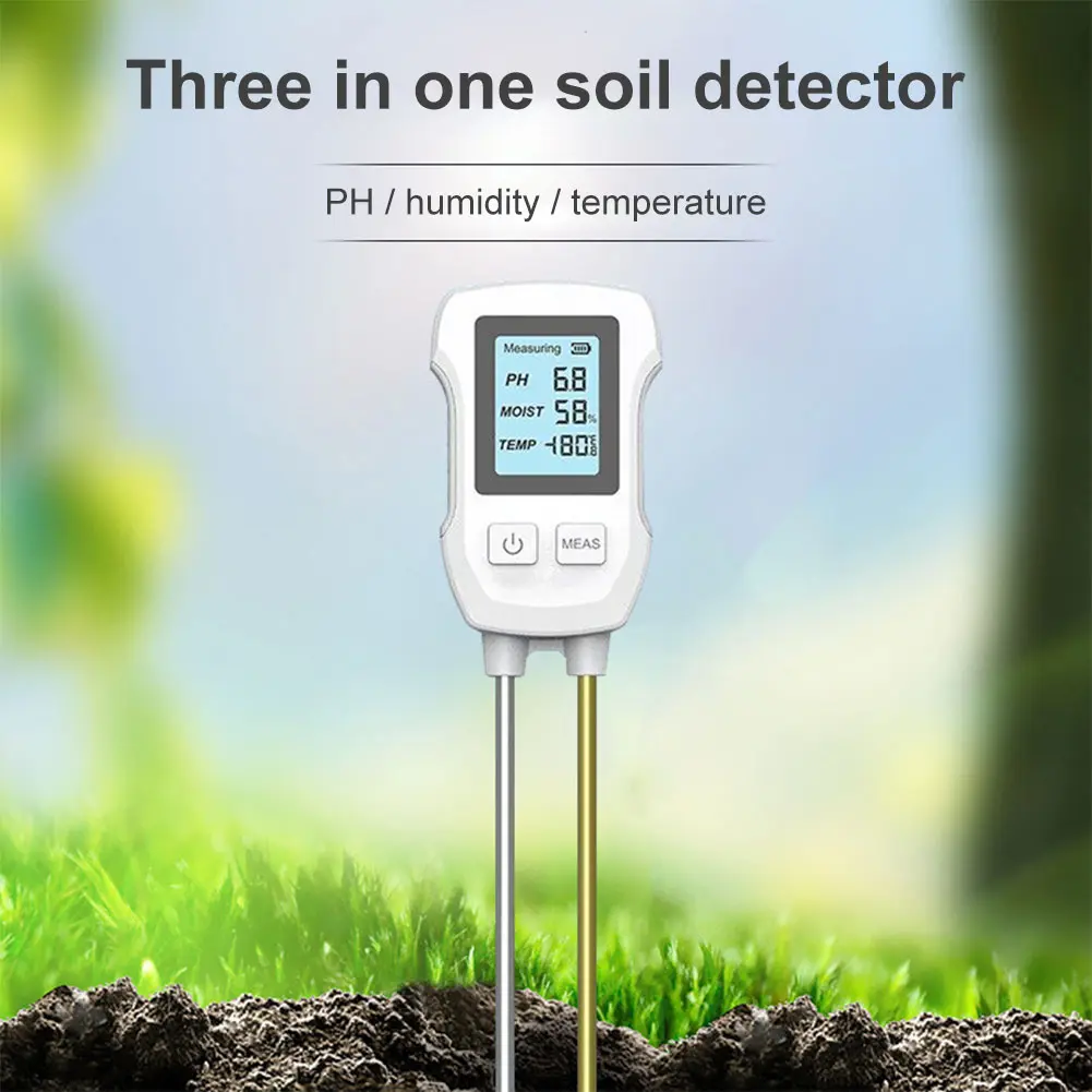 3in1 Soil PH Value Ambient Temperature Humidity Test Meter Indoor Potted Plant Measuring Instrument Cultivation Gardening Tools