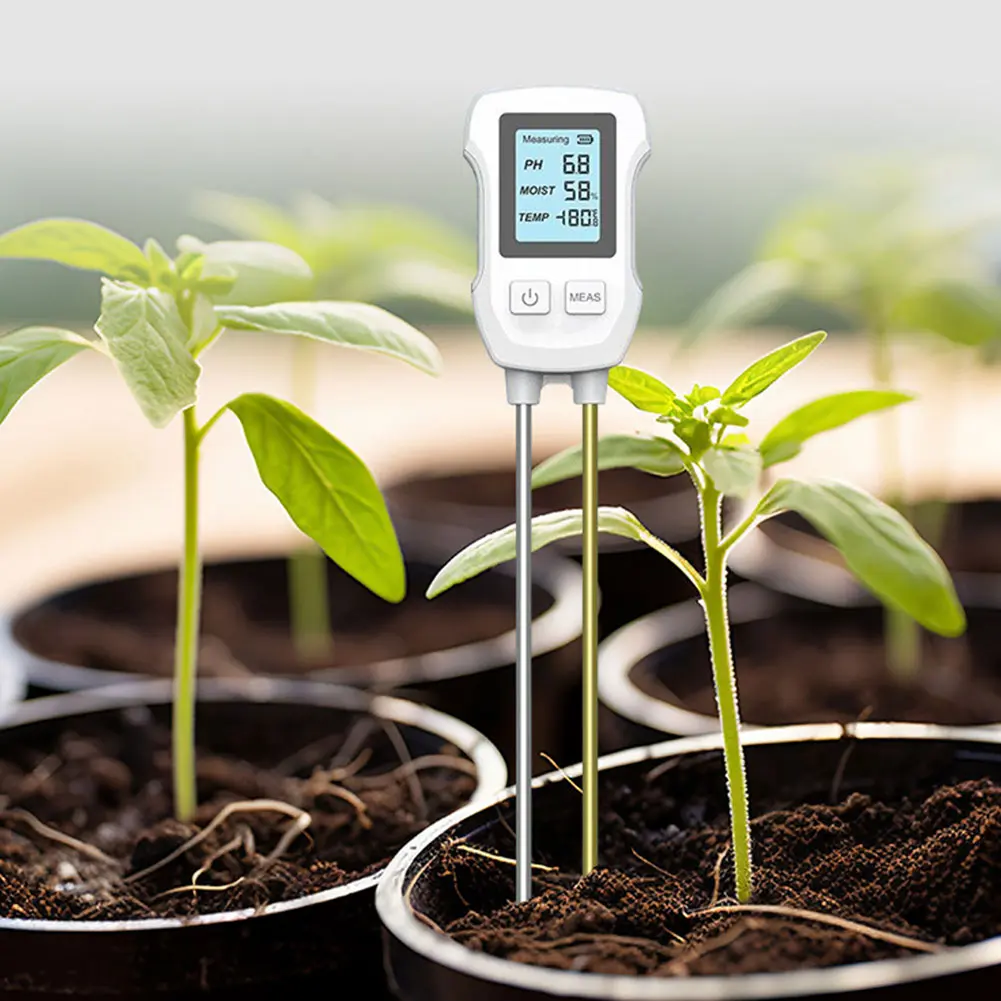 3in1 Soil PH Value Ambient Temperature Humidity Test Meter Indoor Potted Plant Measuring Instrument Cultivation Gardening Tools