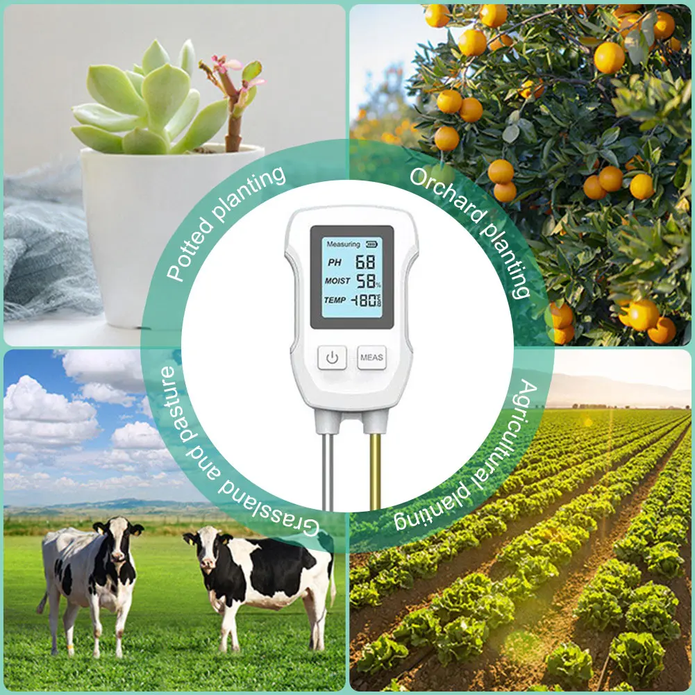3in1 Soil PH Value Ambient Temperature Humidity Test Meter Indoor Potted Plant Measuring Instrument Cultivation Gardening Tools