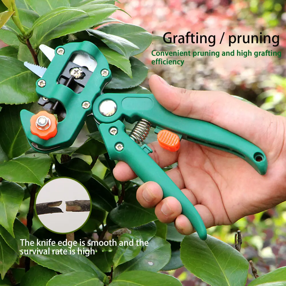 Multifunctional Grafting Pruner Scissors Secateur Pruning Plant Shears Branch Grafting Pruning Shears Kit