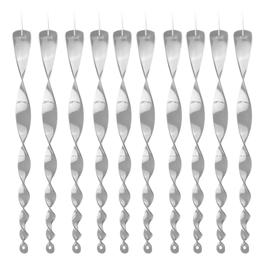 10pcs Bird Catcher Waterproof Reflective Bird Repelling Wind Chime Plastic Hanging Bird Repellent Wind Tur for Garden Decoration