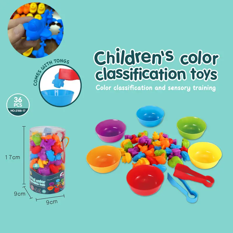 Kid Rainbow Matching Game Animal Cognition Rainbow Color Sort Fine Motor Training  Montessori  Sensory Education Puzzle Toy Gift