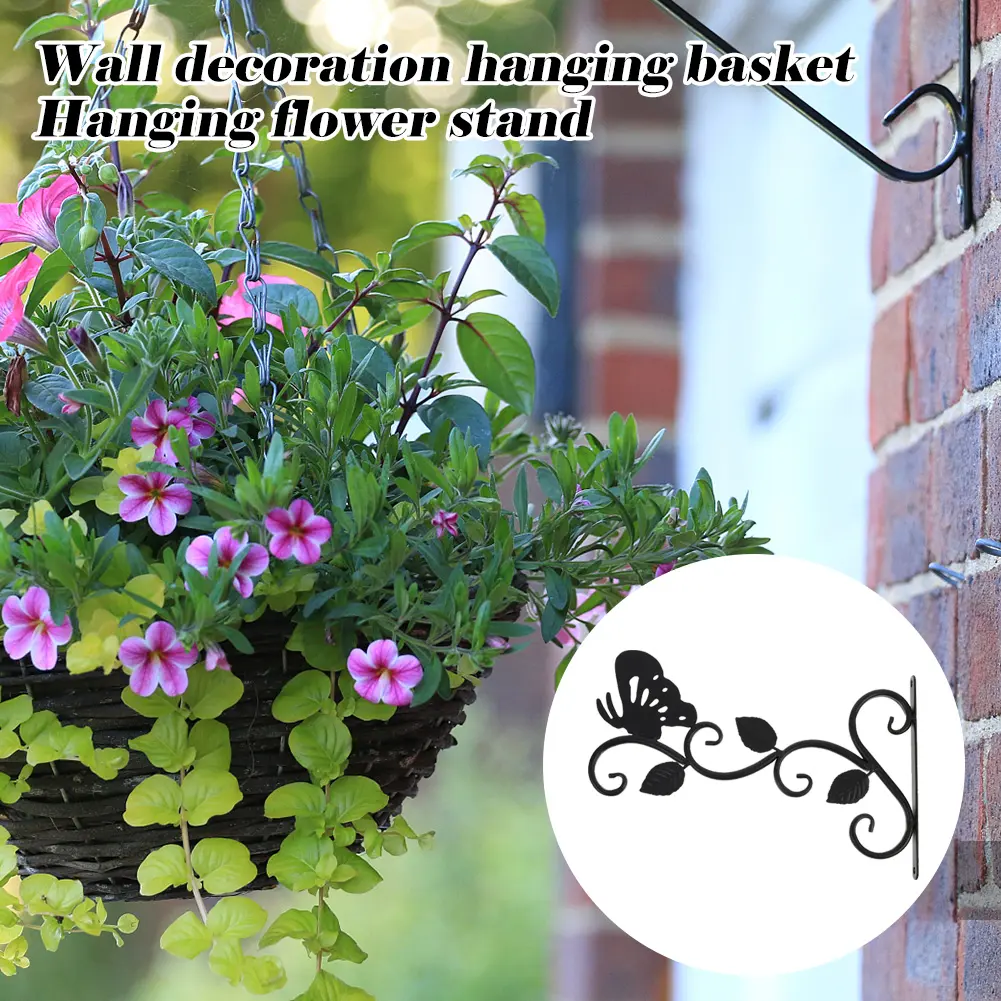 Hanging Plant Bracket Wall Mounted Metal Plant Hanger Plant Hanger Hooks for Hanging Planter Flower Pot Bird Feeder