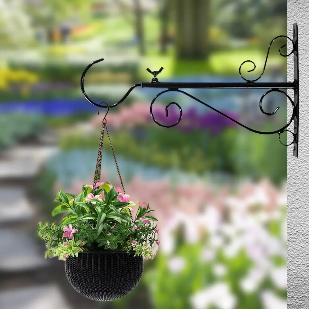 1/2PCS Flower Hook Metal Planter Boxes Hanging Flower Pots Swivel Hooks Metal Flower Hangers Hanging Plant Brackets Plant Hook