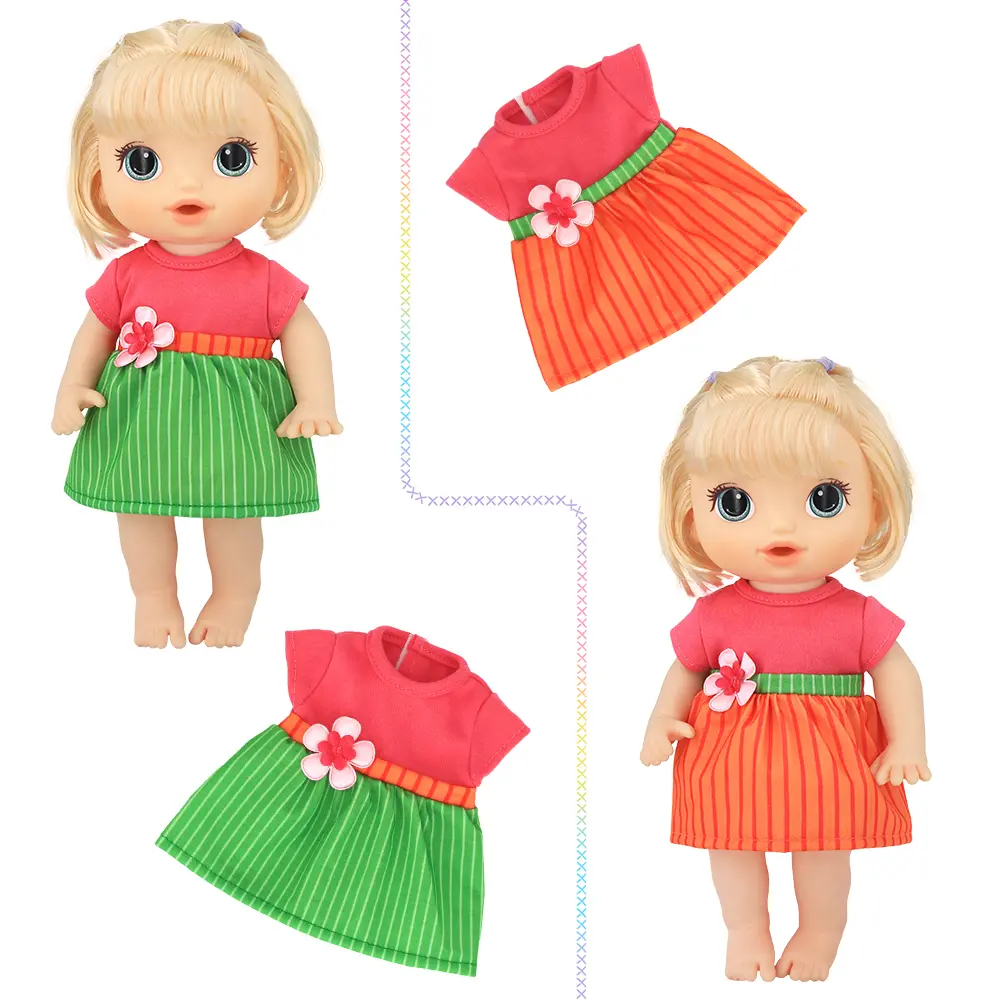 2024 NEW Doll clothes Fashion dresses for 12 Inch 30CM  baby alive Toys Crawling Doll accessories.