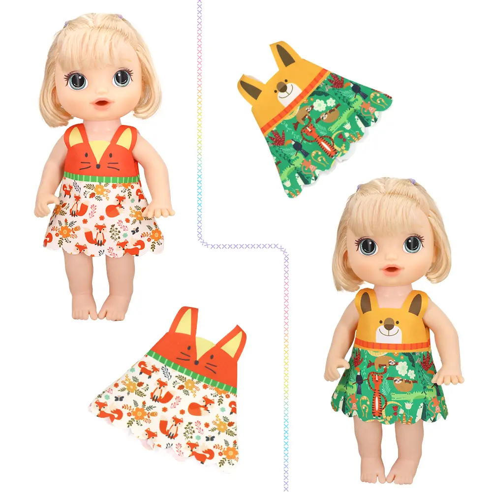 2024 NEW Doll clothes Fashion dresses for 12 Inch 30CM  baby alive Toys Crawling Doll accessories.