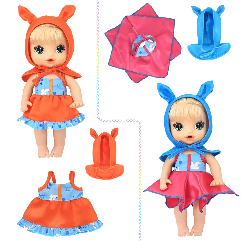 2024 NEW Doll clothes Fashion dresses for 12 Inch 30CM  baby alive Toys Crawling Doll accessories.