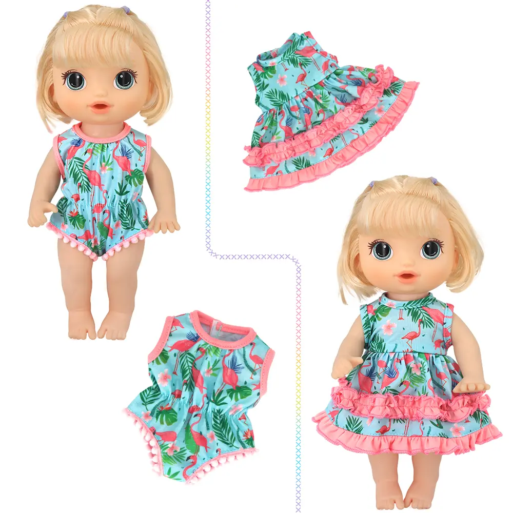 2024 NEW Doll clothes Fashion dresses for 12 Inch 30CM  baby alive Toys Crawling Doll accessories.