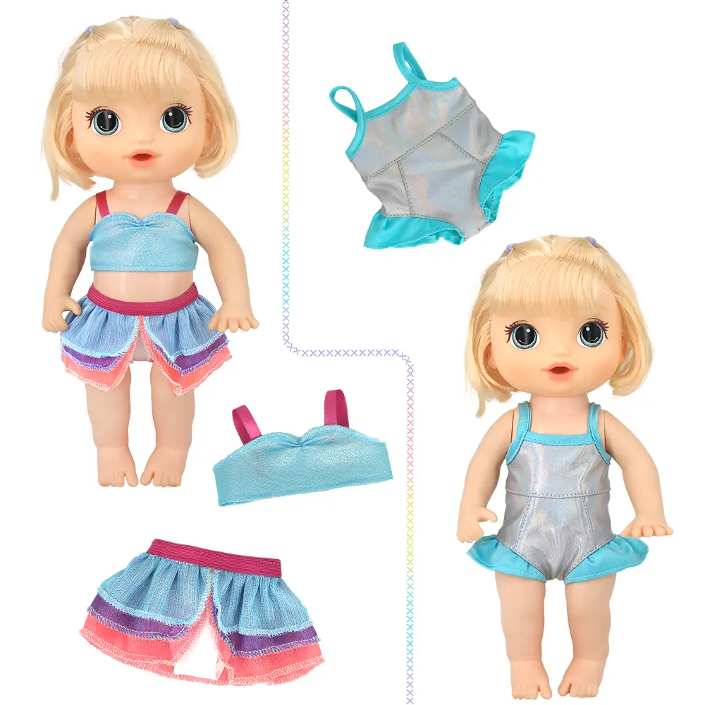 2024 NEW Doll clothes Fashion dresses for 12 Inch 30CM  baby alive Toys Crawling Doll accessories.