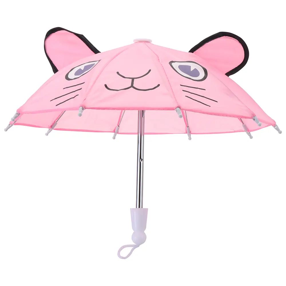1PC Cute Cartoon Mini Doll Umbrella Rain Gear For 18 Inch & 43cm Baby Doll Decoration Accessories Children's Umbrella Toys Gifts