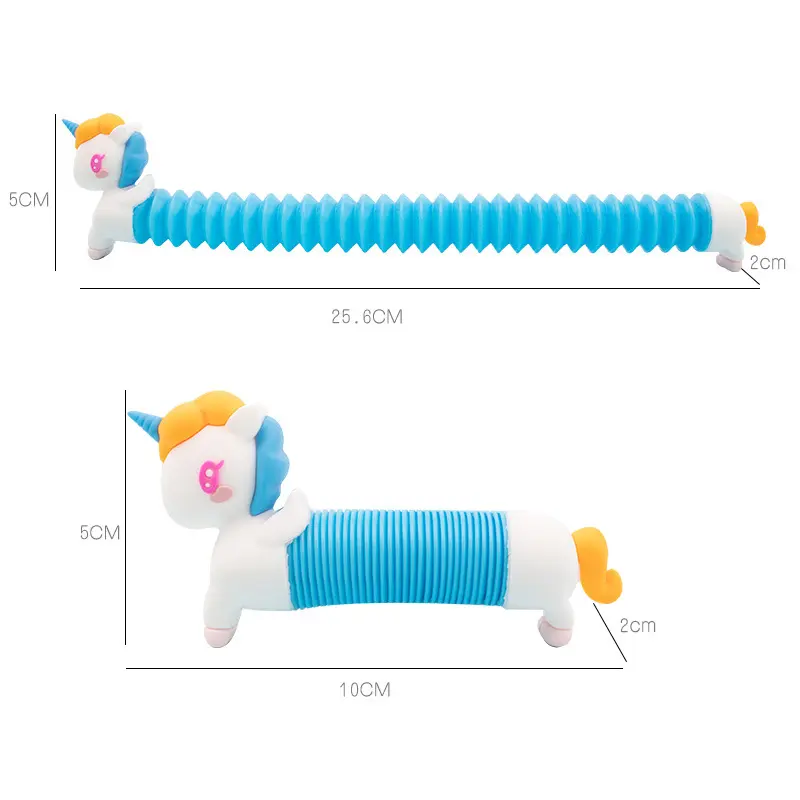 New Pop Tube Silicone Alpaca Unicorn Bubble Balls Push It Decompression Pipe Anti-stress Vent Fidget Toys for Kids Adults Gifts