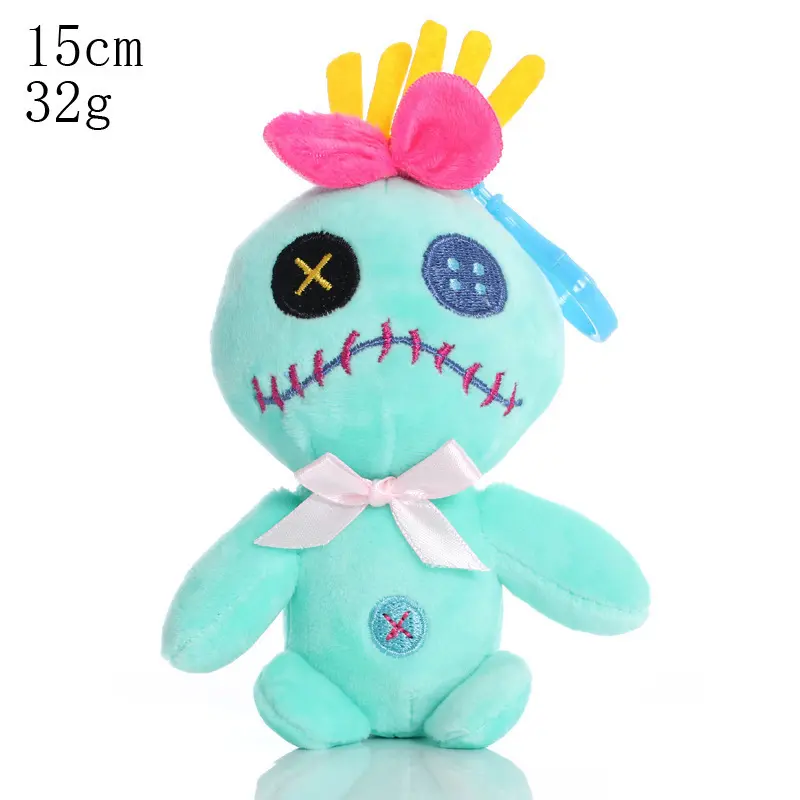 15/22cm Disney Scrump Plush Toys Pendant Cartoon Lilo and Stitch Plush Toys Soft Stuffed Kawaii Green Doll Xmas Gift For Kids