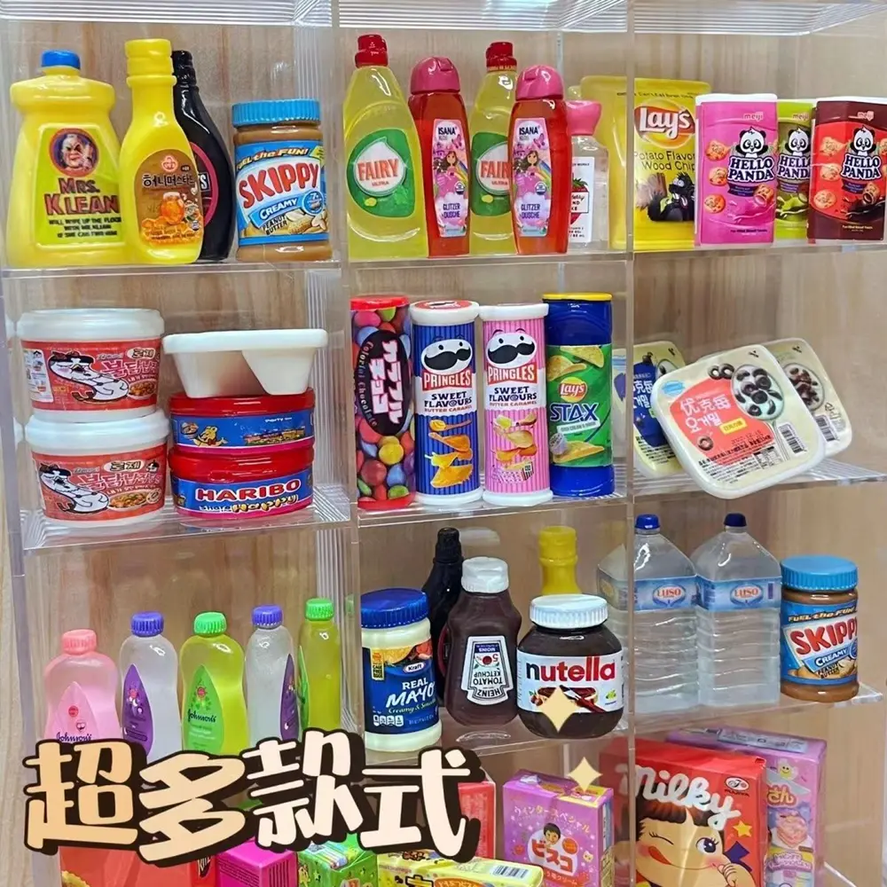 1/12 Or 1/6 Dollhouse Miniature Supermarket  Daily Necessities Snacks Cookies Chocolate Sauce Jam For Blyth Doll Accessories Toy