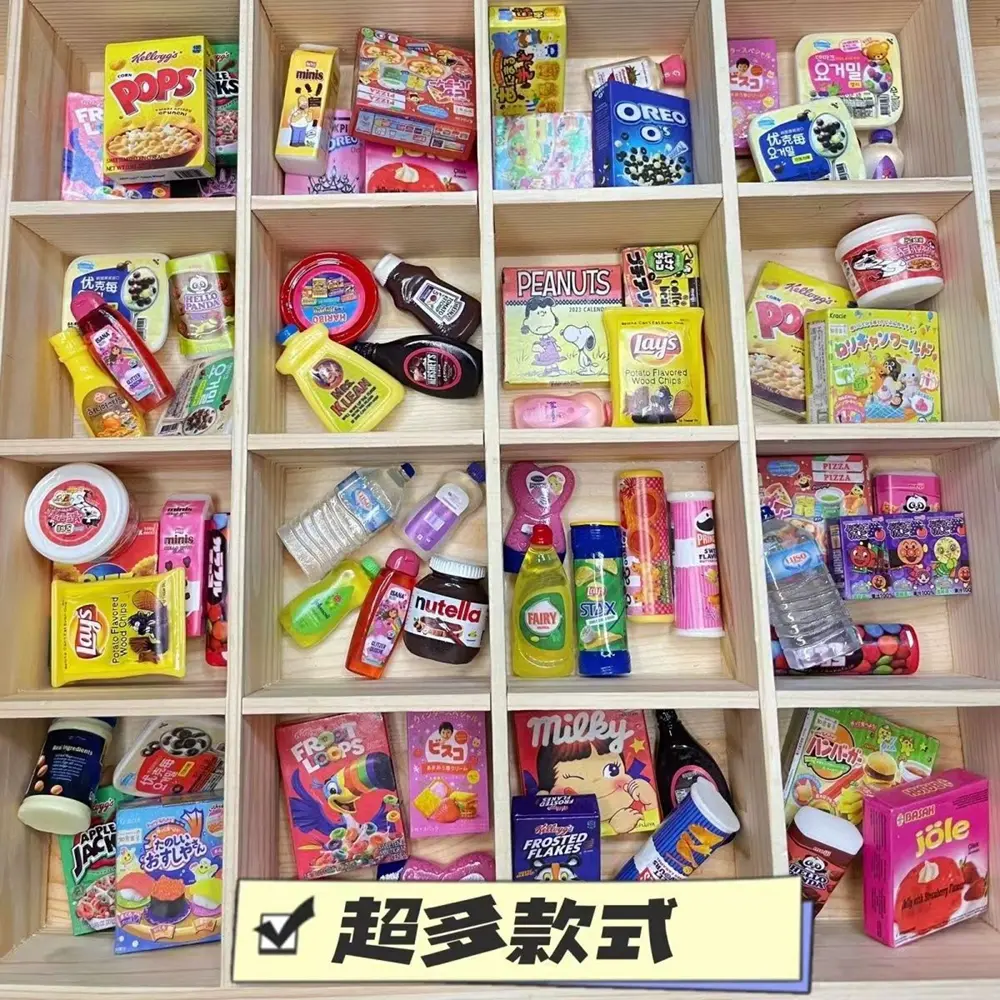 1/12 Or 1/6 Dollhouse Miniature Supermarket  Daily Necessities Snacks Cookies Chocolate Sauce Jam For Blyth Doll Accessories Toy