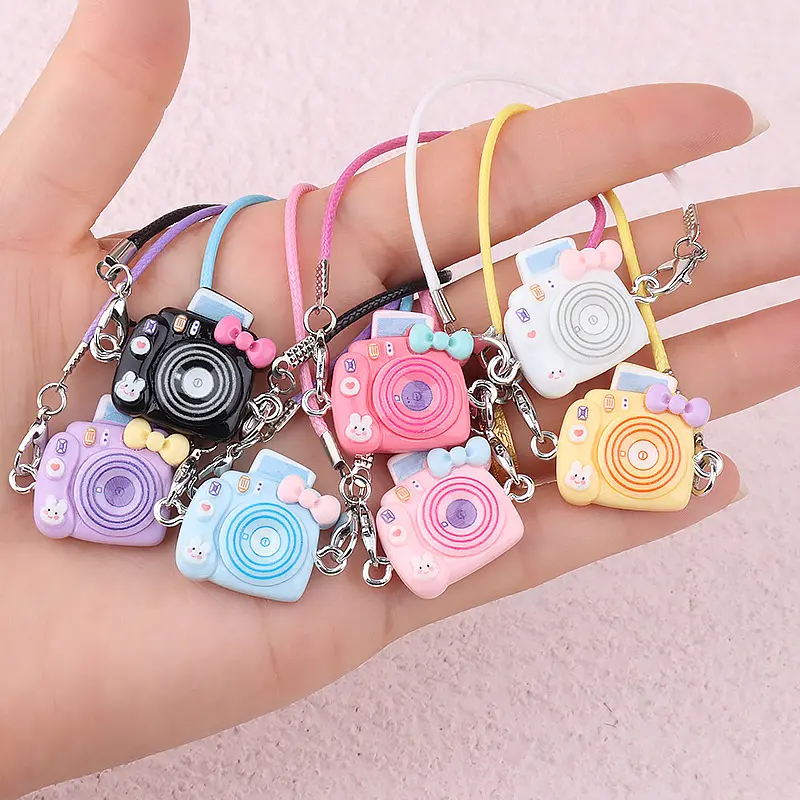 1/6pcs Mini DIY Camera Dress Up Plush Toy for Labubu 17cm Doll Accessories Dollhouse Hanging Neck Accessories Dollhouse Pendant