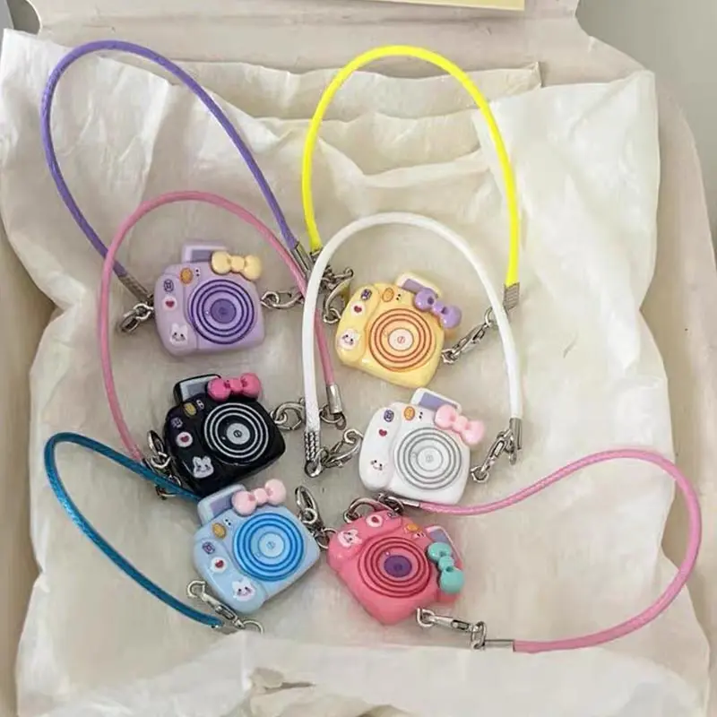 1/6pcs Mini DIY Camera Dress Up Plush Toy for Labubu 17cm Doll Accessories Dollhouse Hanging Neck Accessories Dollhouse Pendant