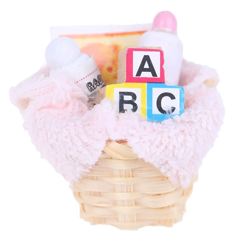 Mini Simulation Dollhouse Bathroom Set Towel Rack Bed Shower Faucet Bathtub Doll House Furniture Toys for Baby Accessories