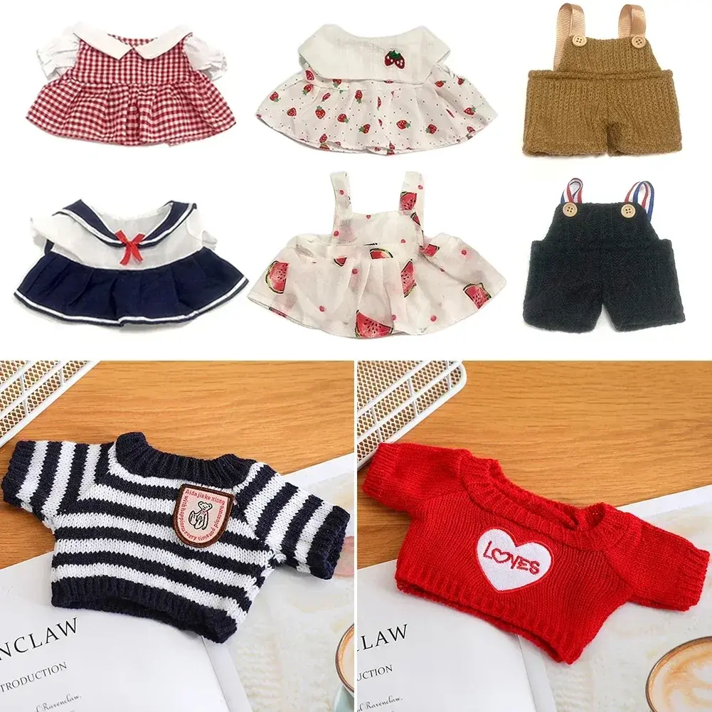 For 30cm Cafe LaLafanfan Duck Clothes Sweater Cartoon Stuffed Soft Duck Doll Toys Birthday Gift for Kids DIY no doll