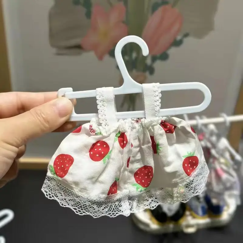 Mini Bjd Doll Clothes Storage Rack 20cm Shoe Display Stand Labubu Hanger Organizer Kids Gift Doll Accessories Toy