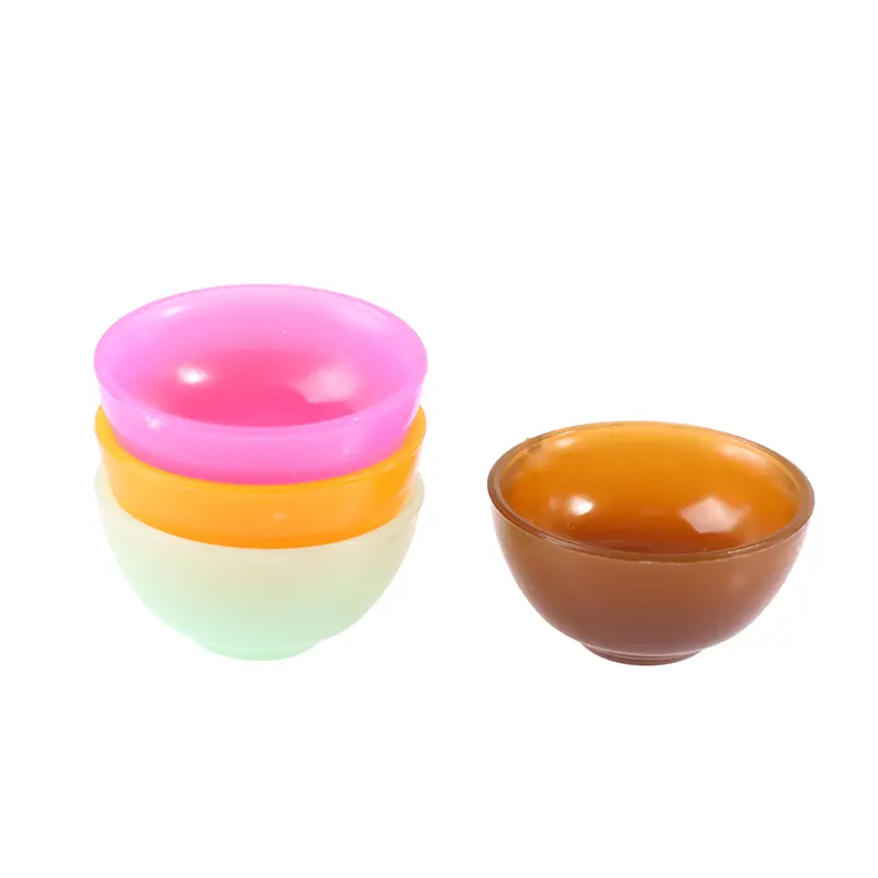 5Pcs/Set 1:12 Dollhouse Miniature Rice Bowl Salad Bowl Plastic Dish Tableware Mini Kitchen Furniture Accessories