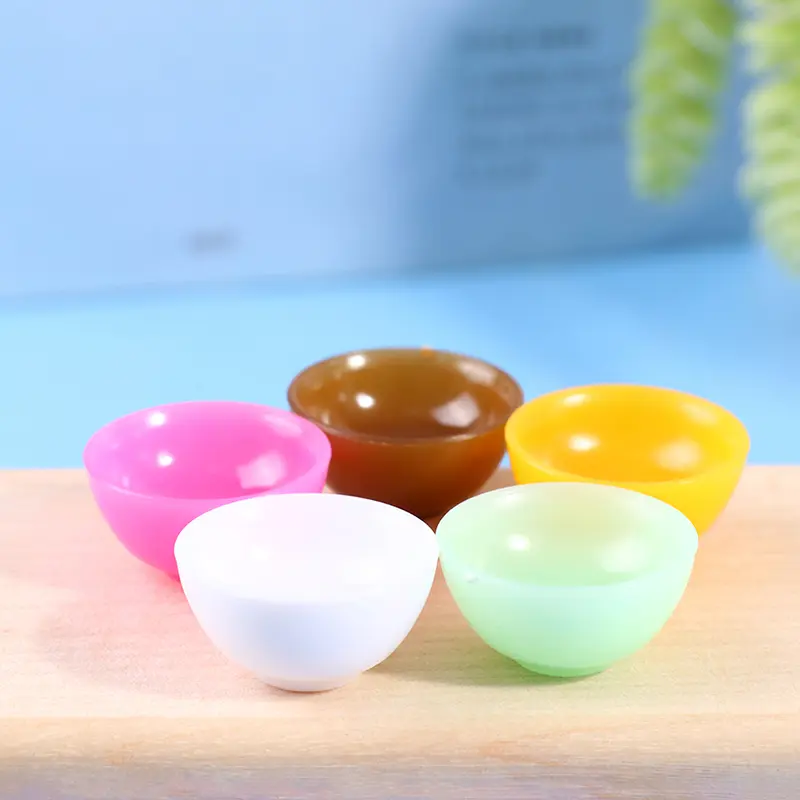 5Pcs/Set 1:12 Dollhouse Miniature Rice Bowl Salad Bowl Plastic Dish Tableware Mini Kitchen Furniture Accessories