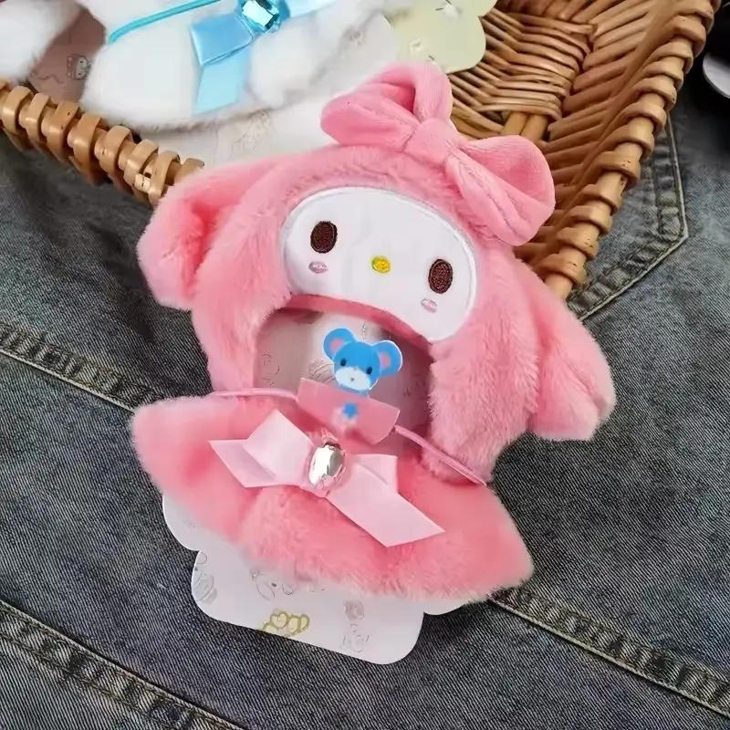 Labubu Sanrio Hello Kitty Clothes Cape Skirt Suit Sitting Party The Monsters Vinyl Labubu Outfit Clothing Hat Accessory Gift Toy