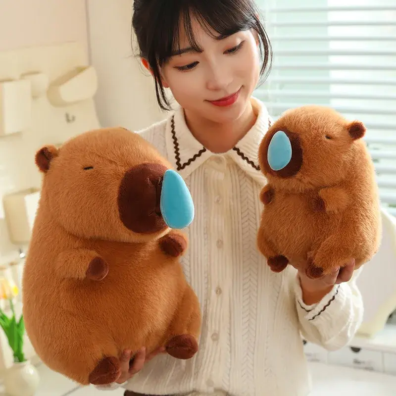 Capybara Plush Simulation Capibara Anime Fluffty Toy Cute Doll Stuffed Animals Soft Doll Plush Children Christmas Gift
