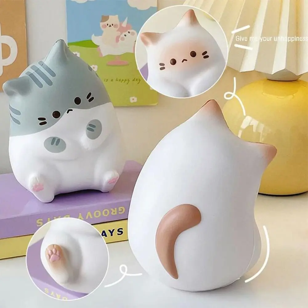 Fashion Cartoon Cat Squeeze Toys Plushie Stress Release Decompression Doll Slow Rebound Cute Release Anxiety Toy