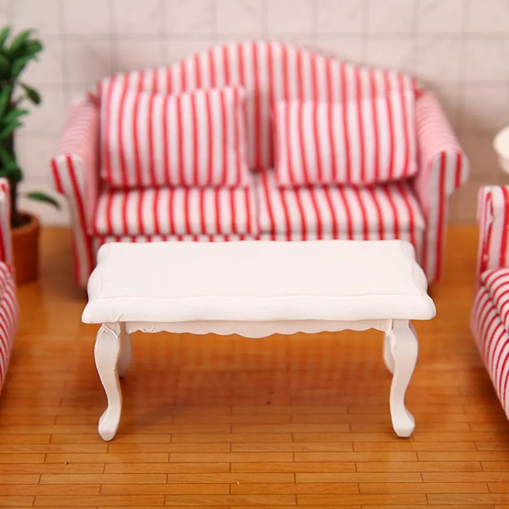 9 Styles 1/12 Dollhouse Miniature Mini Wooden Table Coffee Table Simulation End Table Furniture Toys for Doll House Accessories
