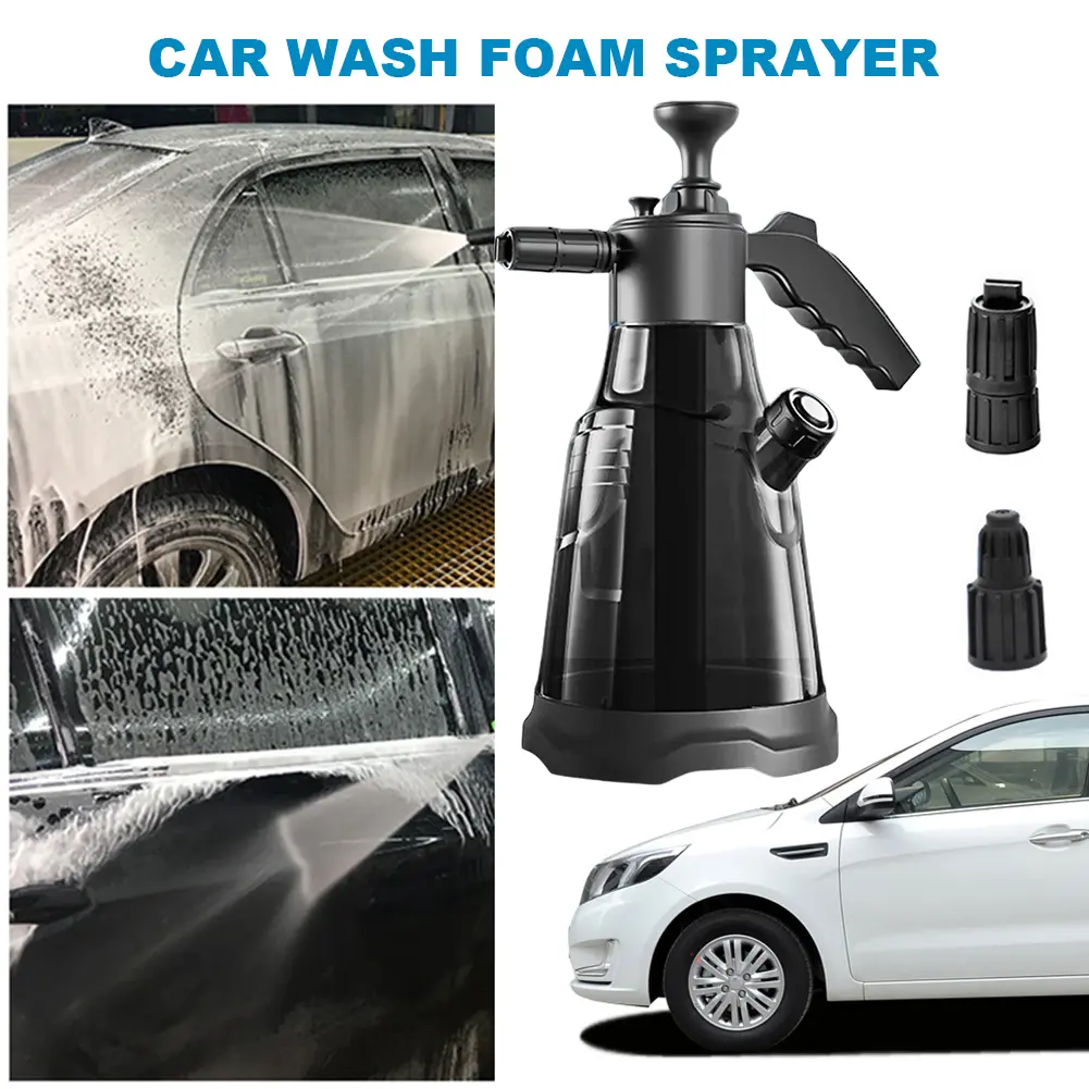2.3L Hand Pump Foam Sprayer Car Washing Hand-held Foam Spray Bottle Pneumatic Car Foam Sprayer Car Detailing Cleaning Tool