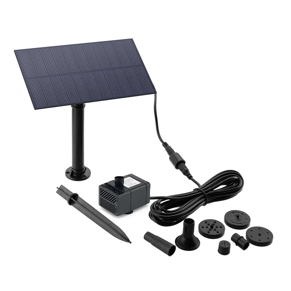 5W 5V Water Sprinkler Sprayer Garden Decoration with Stake Solar Power Panel Water Pump Energy Saving 180L/h Kits for Fish Tank