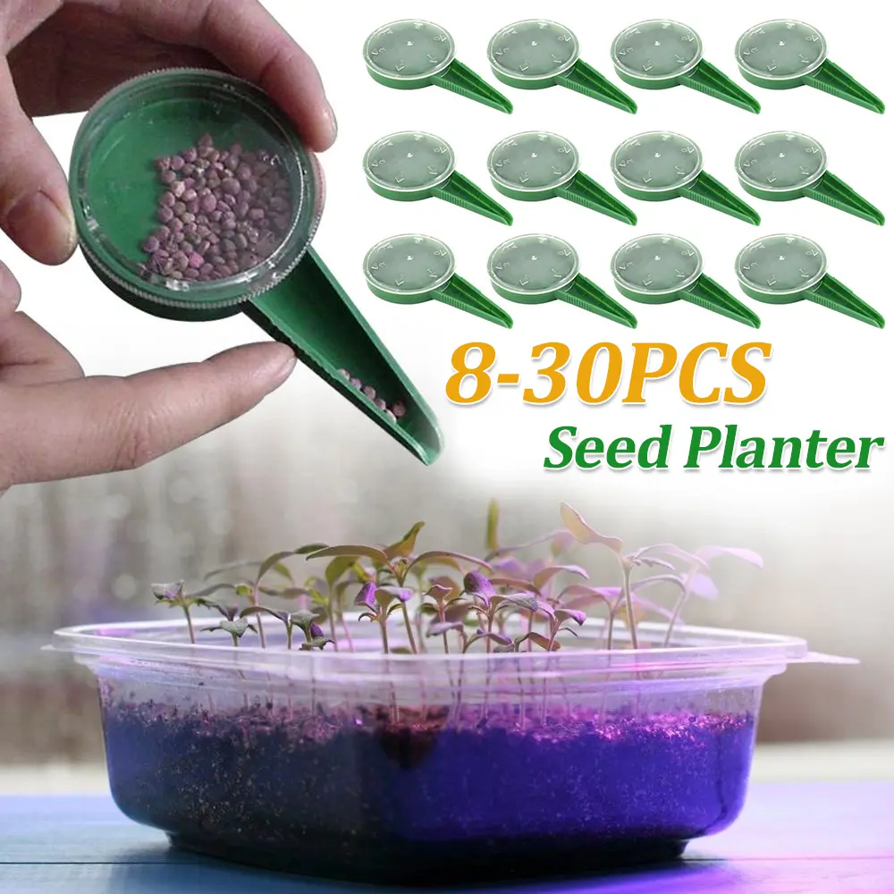 8-30Pc 5File Adjustable Plant Seed Sower Planter Hand Held Flower Grass Plant Seeder Garden Multifunction Seeding Dispenser Tool