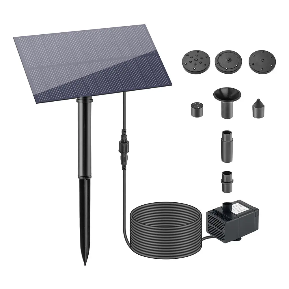 5W 5V Water Sprinkler Sprayer Garden Decoration with Stake Solar Power Panel Water Pump Energy Saving 180L/h Kits for Fish Tank