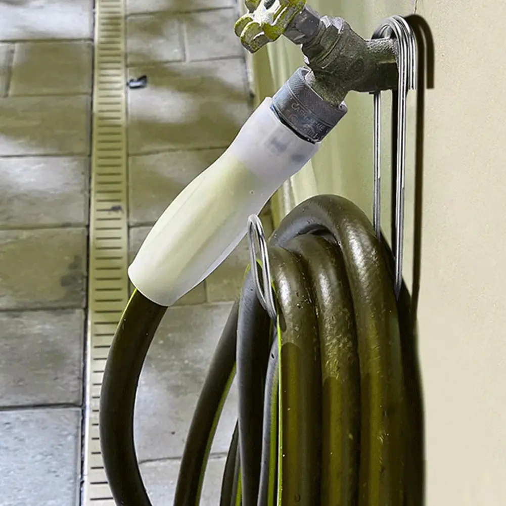 2 Pcs Flexible Hose Storage Hook Wall Mounted Heavy Duty Hose Hanger Garden Hose Storage Holder for Water Hose & Extension Cords