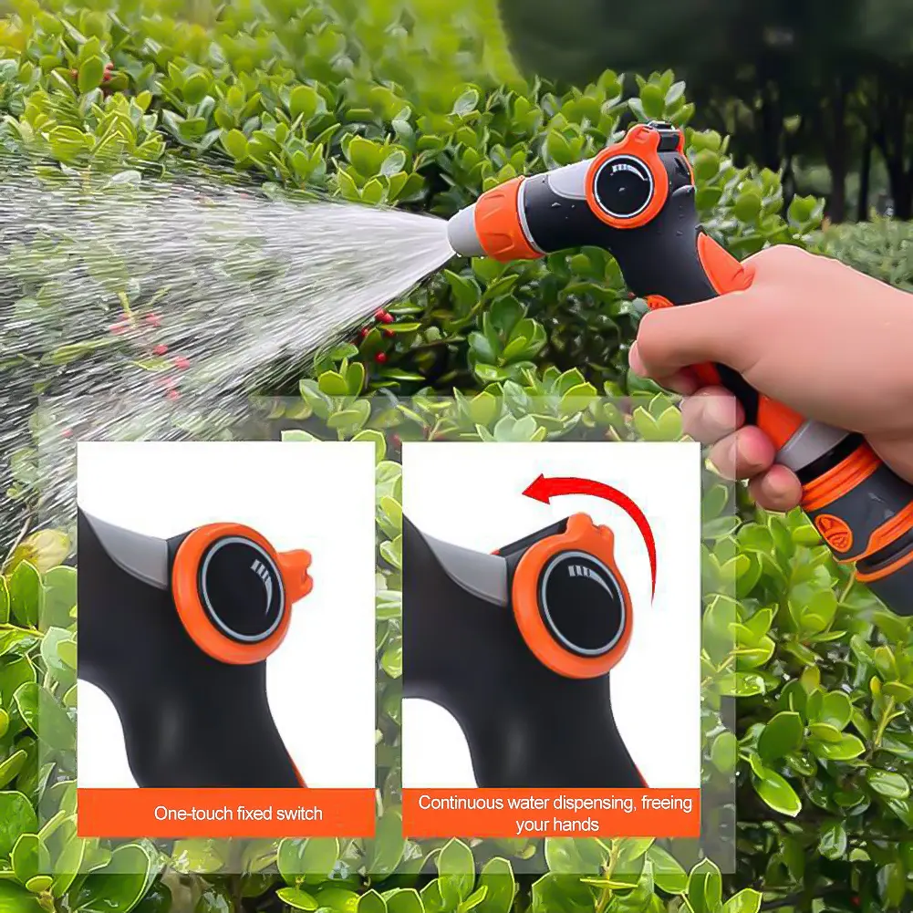 High Pressure Water Gun 10 Modes Garden Sprinkler Garden Spray Irrigation Watering Nozzle for Heavy Duty Washing Garden Watering