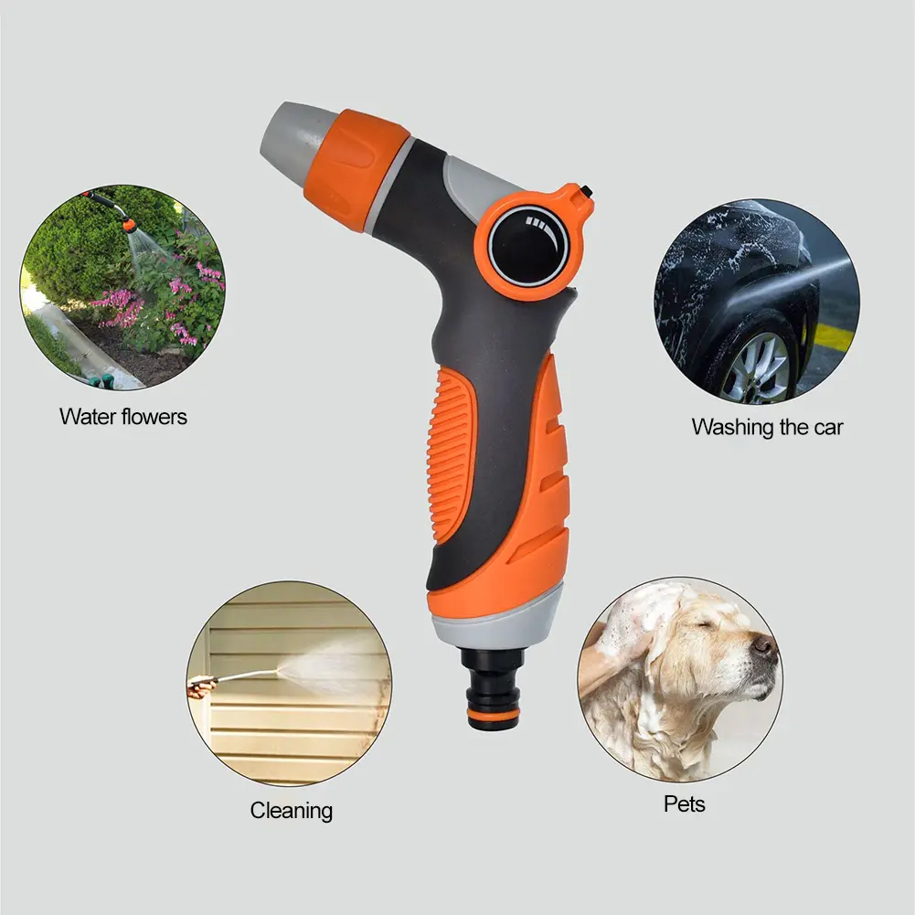 High Pressure Water Gun 10 Modes Garden Sprinkler Garden Spray Irrigation Watering Nozzle for Heavy Duty Washing Garden Watering