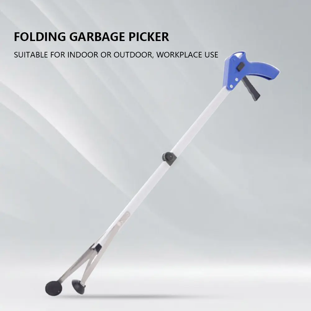 Aluminum Alloy Garbage Picker Waste Leaves Pick Strong Rubber Suction Cups Trash Pickup Tool for Indoor/Outdoor/Workplace/Home