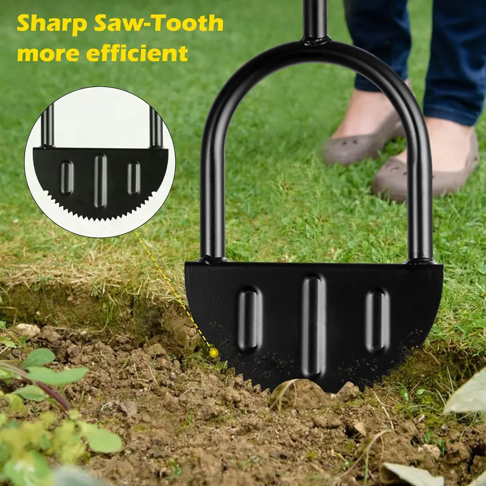 Edger Trimming Shovel Half Moon Lawn Mowing Weeding Tools Machine Sawtooth Lawn Trimmer Tool Steps Trimming Shovel Garden Tools