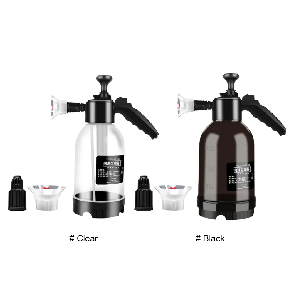 2L Foam Sprayer Hand Pressure Snow Foam Sprayer Water Sprayer with Two Nozzle Options for Car Cleaning and Garden Use