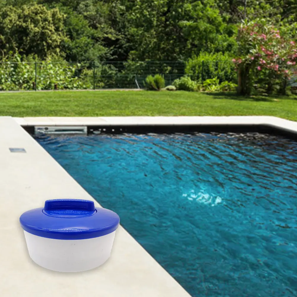 Pool Chlorine Dispenser Adjustable Hot Tub Chlorine Floater Pool Tablet Holder Large Capacity Chlorine Pool Cleaning Supplies