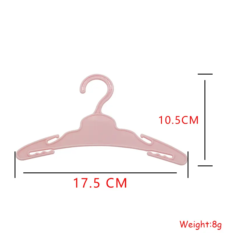 10pcs/lot 18 Inches American Doll Clothes Multicolor Hangers For 43 Cm Baby New Born Dolls For Our Generation Toys Accessories