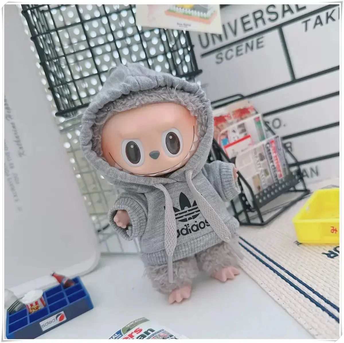 for 17cm Labubu Doll Clothing for Labubu Doll Hoodie Pants Sweatshirt Korean Idol Trendy DIY Doll Clothing Accessories Toy Gift