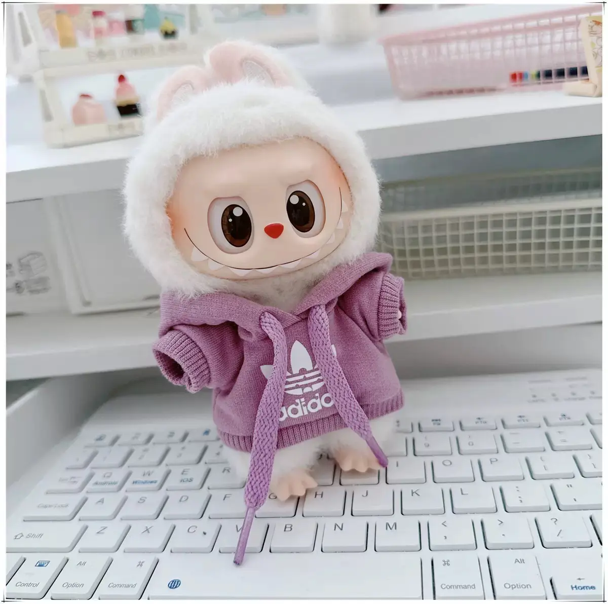 for 17cm Labubu Doll Clothing for Labubu Doll Hoodie Pants Sweatshirt Korean Idol Trendy DIY Doll Clothing Accessories Toy Gift