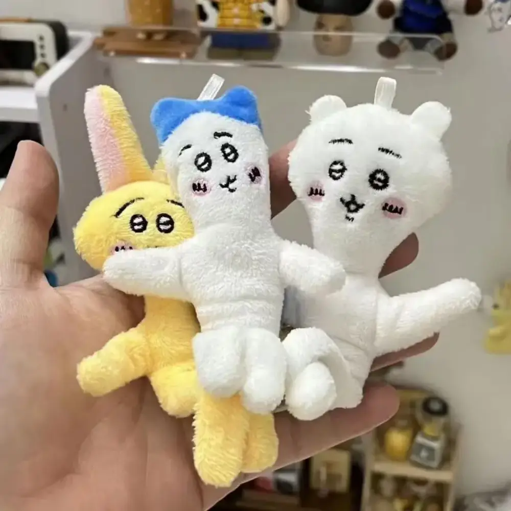 Anime Chiikawa Plush Doll Pendant Body Wire Skeleton Fully Articulated Wacky Dolls Cute Hachiware Usagi keyring Ornament Toys