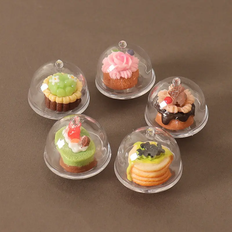 1/12 Dollhouse Simulation Coffee Cake Dessert Set Mini Kitchen Tray Tableware Accessories For Dolls House Decoration Kids Toys