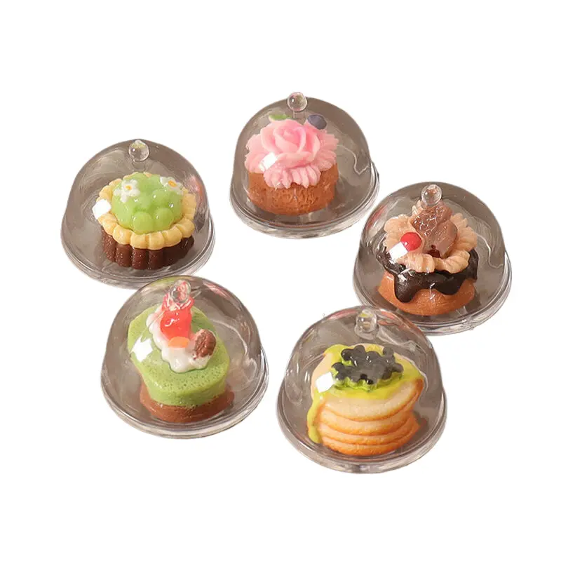 1/12 Dollhouse Simulation Coffee Cake Dessert Set Mini Kitchen Tray Tableware Accessories For Dolls House Decoration Kids Toys