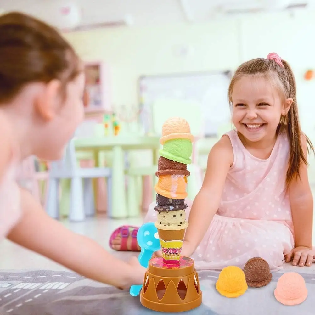 Children Simulation Food Kitchen Toy Ice Cream Stack Up Play Kids Pretend Play Toys Educational Toys For Baby Gifts