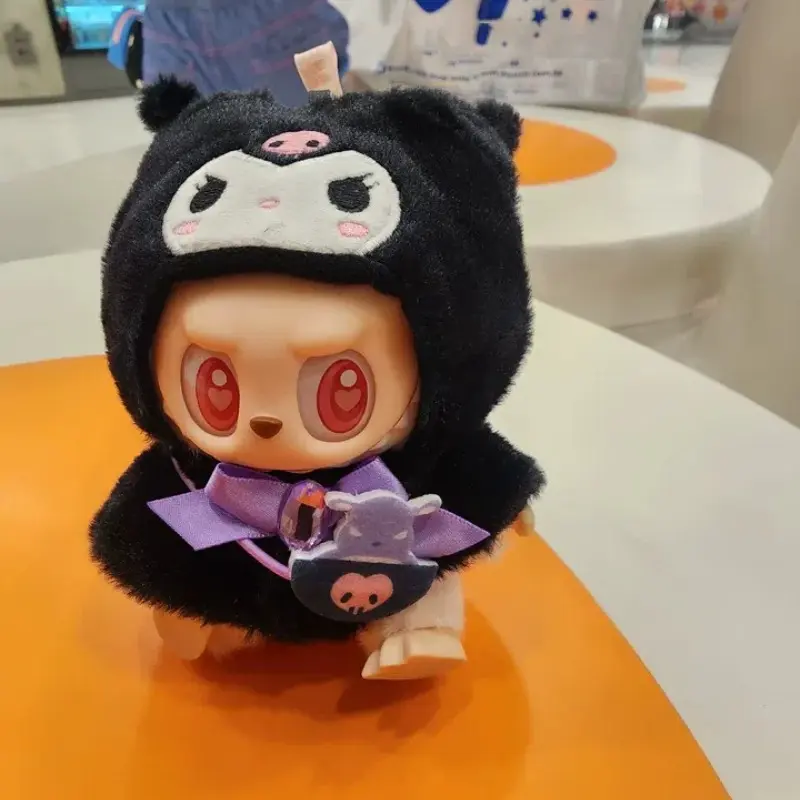 Hot Sanrio Labubu Cape Set Cute Sitting Party KT Melody Kuromi Clothes Monster Vinyl Doll Clothing Christmas Gift Toys